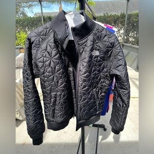 The North Face: Black Quilted Bomber Jacket Size Medium. Never worn!